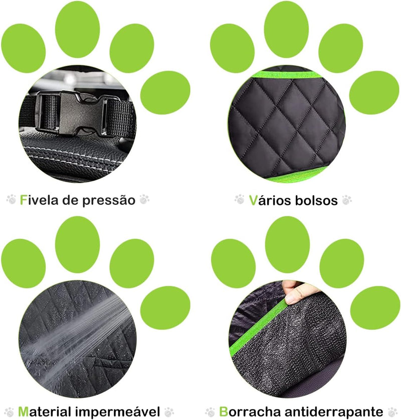 Capa Protetora Banco Traseiro Pet Cães Gatos Impermeável