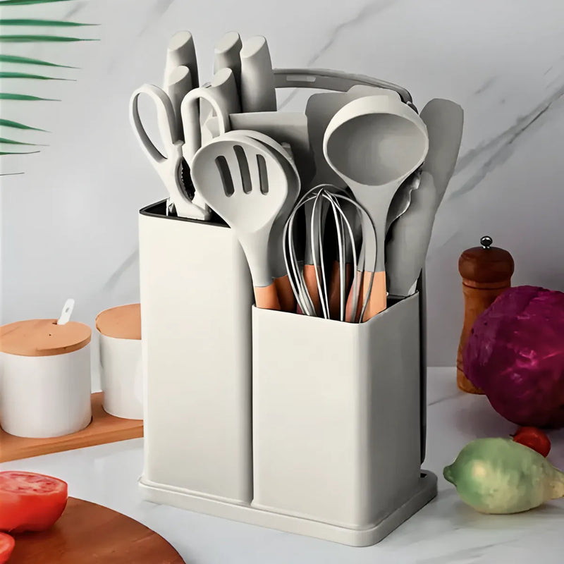 Conjunto de Utensílios de Cozinha Jogo Completo 19 Peças