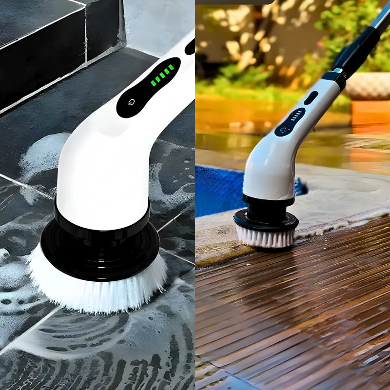 Esfregão Elétrico Giratório Mop Versátil 7 Em 1 Limpeza 360 Branco