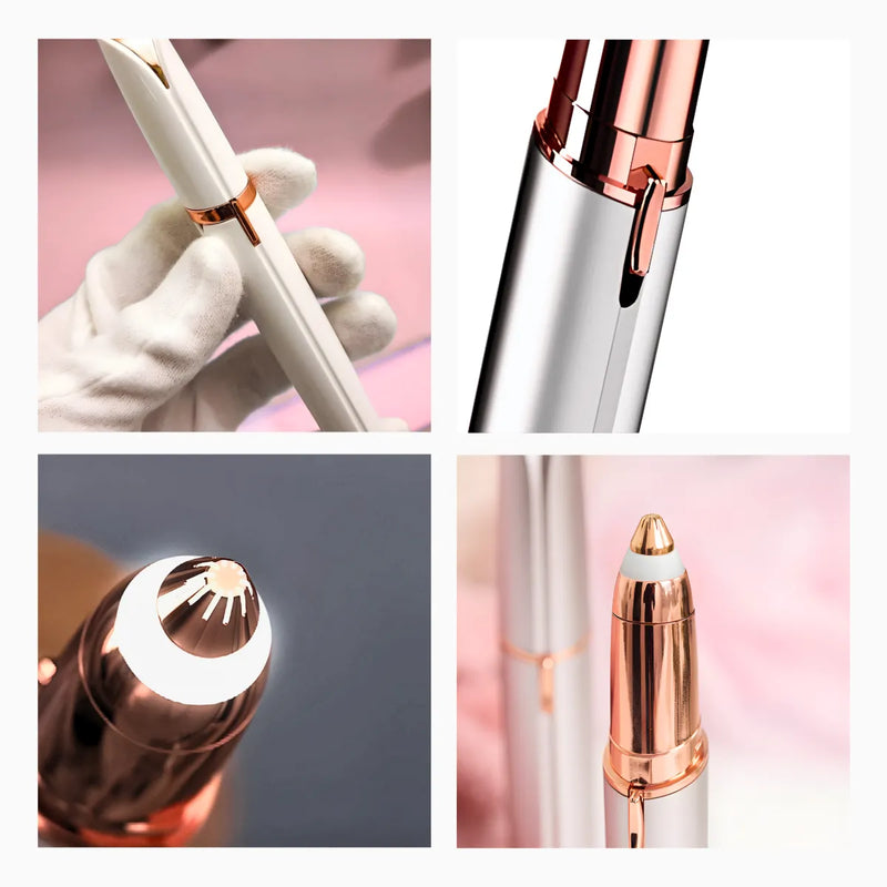 Depilador de Sobrancelhas Indolor Recarregável com Luz LED