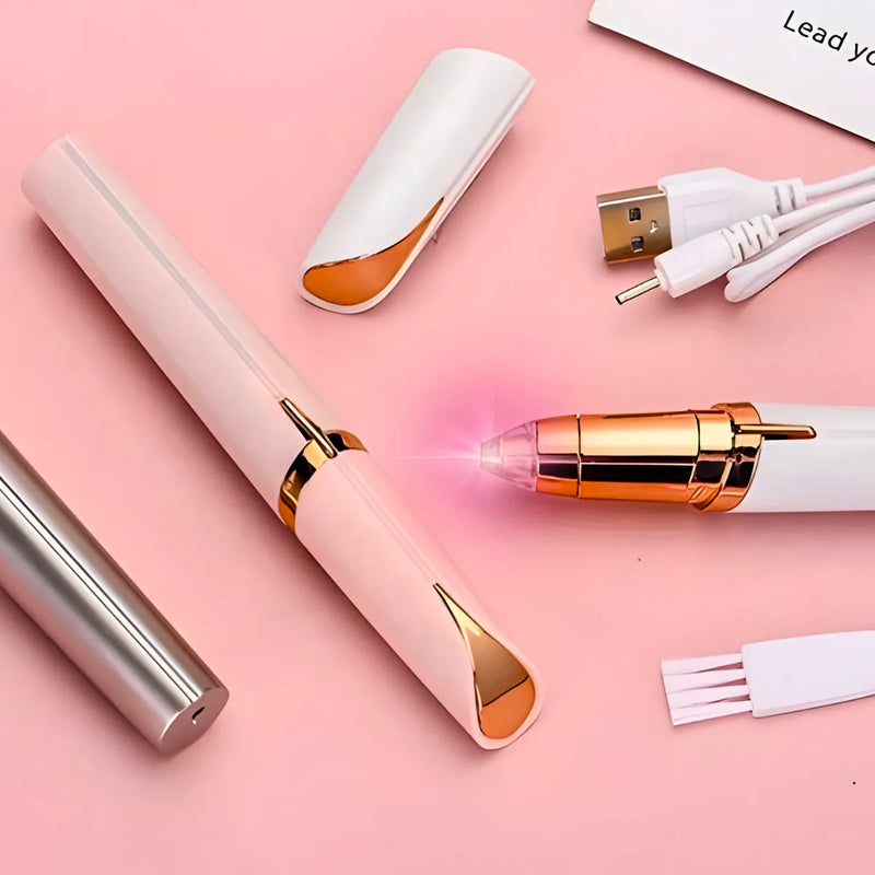 Depilador de Sobrancelhas Indolor Recarregável com Luz LED