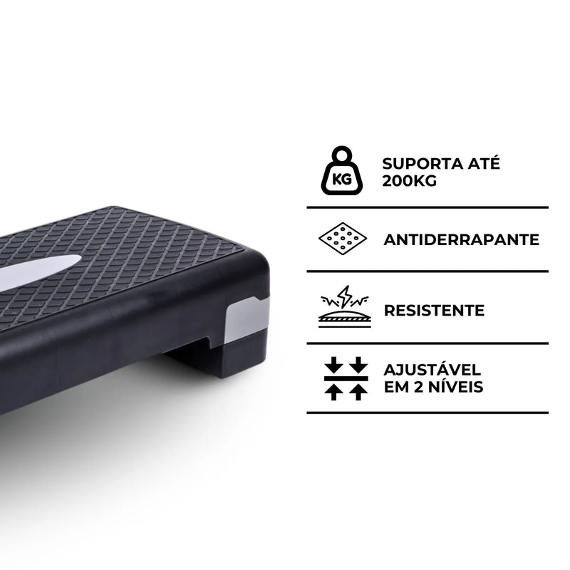 Step de Ginástica com Altura Ajustável – Treine em Casa com Desempenho Profissional