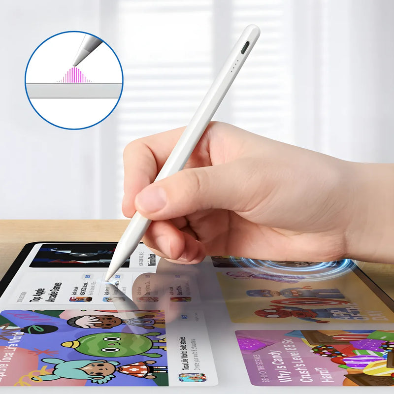 Caneta Digital Touch Recarregável com Ponta Magnética