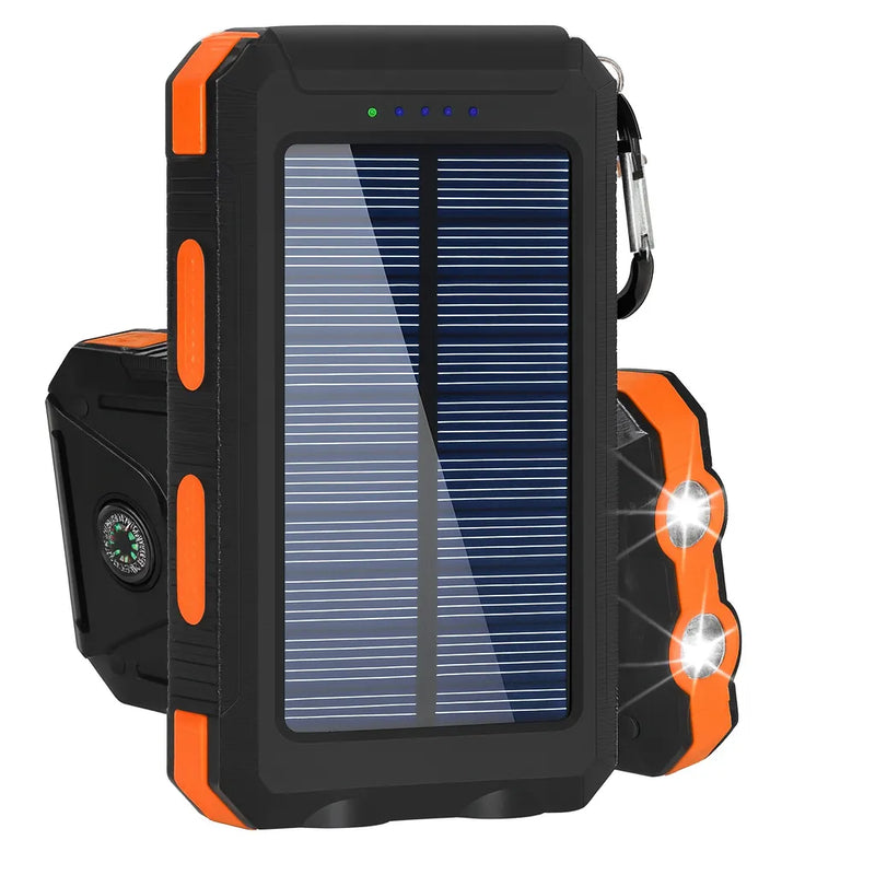 Carregador Portátil Power Bank Solar Usb Laranja