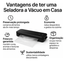 Máquina Seladora a Vácuo Portátil Elétrica – Conservação, Organização e Praticidade para Sua Cozinha