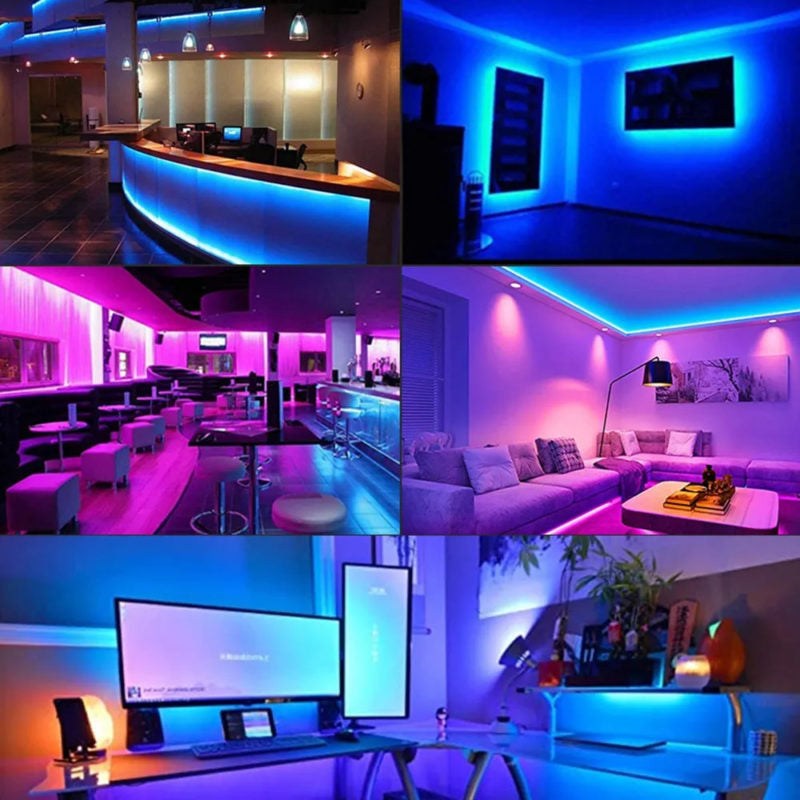 Fita De Led Rgb 5 Metros Com Controle Remoto Iluminação Casa