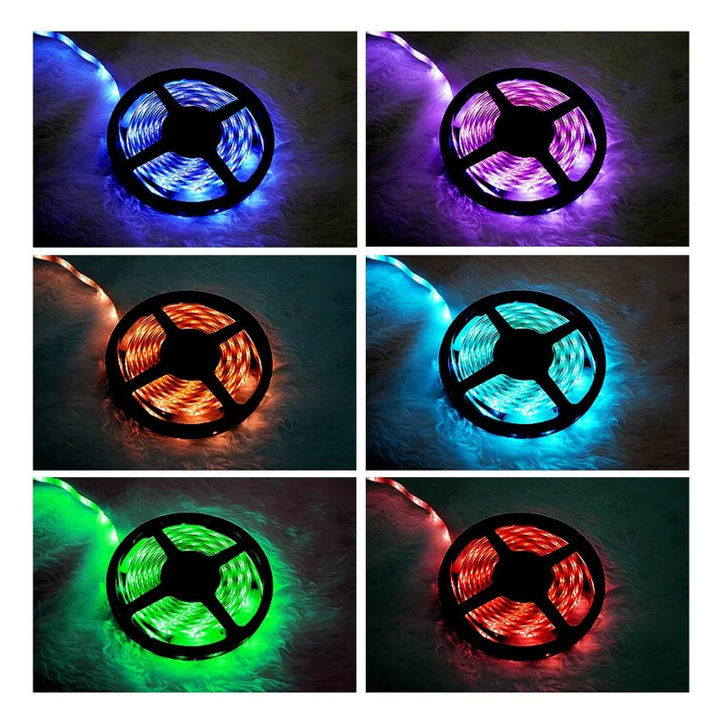 Fita De Led Rgb 5 Metros Com Controle Remoto Iluminação Casa