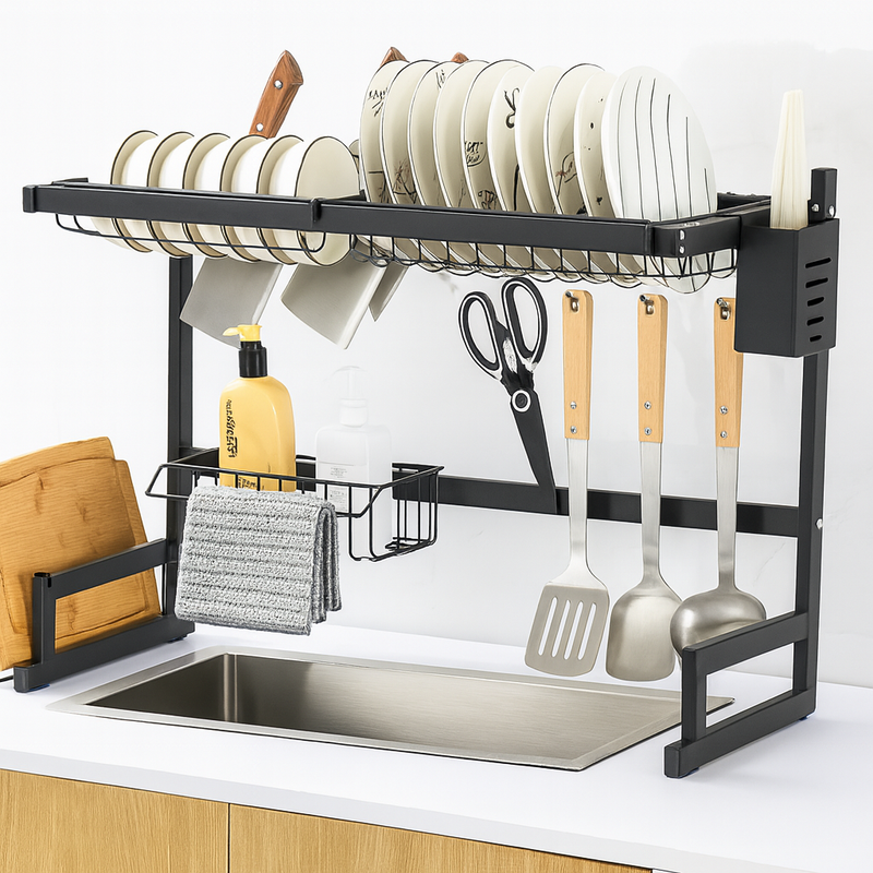 Escorredor de Louças Multifuncional com Suporte