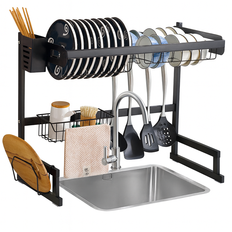 Escorredor de Louças Multifuncional com Suporte