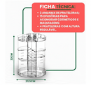Organizador Giratório de Maquiagem e Cosméticos em Acrílico Transparente – Beleza, Organização e Sofisticação no Seu Espaço
