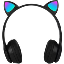 Fone Bluetooth Orelha de Gato com LED Colorido