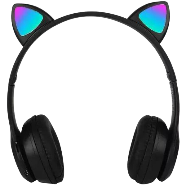 Fone Bluetooth Orelha de Gato com LED Colorido