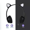 Fone Bluetooth Orelha de Gato com LED Colorido